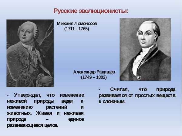 Первые русские ученые эволюционисты